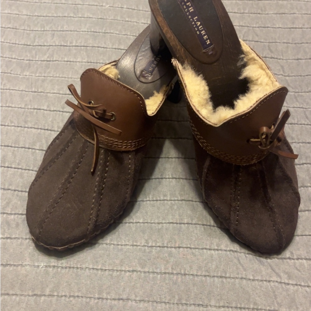 Ralph Lauren Men's Brown Moccasin Slippers